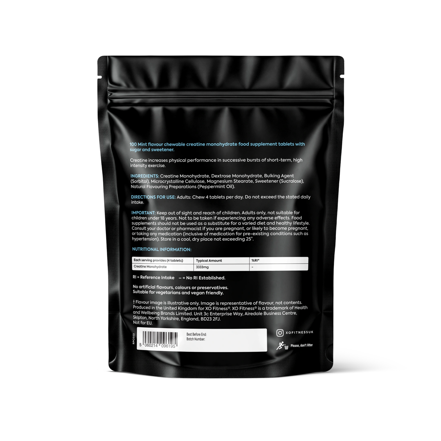 Creatine Chewables – 100 Chews Pouch