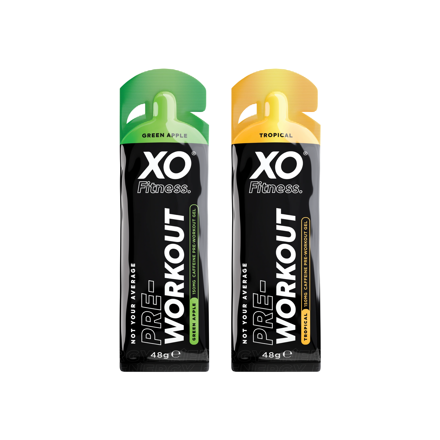 Pre-Workout Gels - 24 Pack - Green Apple & Tropical