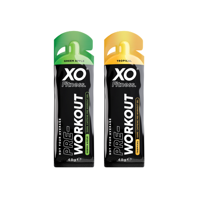 Pre-Workout Gels - 24 Pack - Green Apple & Tropical